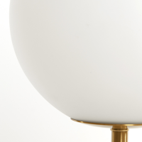 Medina tafellamp Ø20x35 cm glas mat wit/antiek brons van het woonmerk Light&Living