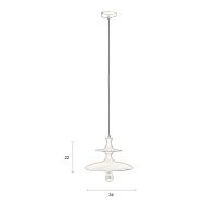 Dutchbone Cath hanglamp S - walnoot