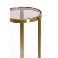 Retiro pilaar Ø40x101 cm - glas bruin/licht goud