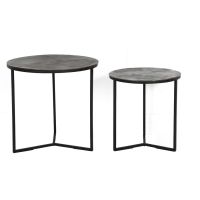 Socos bijzettafel set van 2 - antiek olie brons