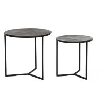 Socos bijzettafel set van 2 - antiek olie brons