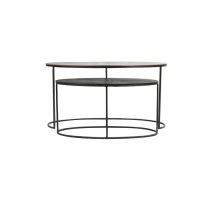 Paxson bijzettafel set van 2 - antiek brons