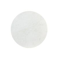 Rickerd salontafel Ø76x36 cm - wit marmer+antiek brons