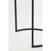 Alfio bijzettafel set van 2 - bruin marmer/zwart