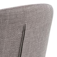 Nøra Orix draaistoel | zwart metaal onderstel | stof Basel - lichtgrijs/bruin