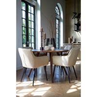 Quenza ronde eettafel Ø140 cm acacia hout - donkerbruin