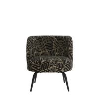Light & Living Dieyda fauteuil - zwart/wit