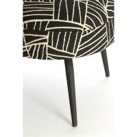 Light & Living Dieyda fauteuil - zwart/wit