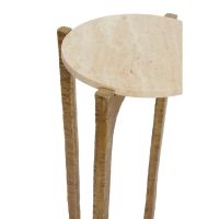 Kanae bijzettafel set van 2 - travert zand/antiek brons