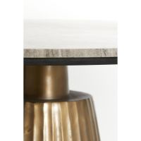 Light & Living Rianne ronde eettafel Ø100 cm - marmer bruin/antiek brons