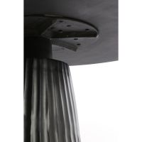 Rianne eettafel Ø100x75 cm - taupe/mat zwart