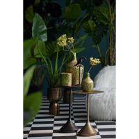 Dimphy ronde bijzettafel Ø35x56 cm - lood antiek