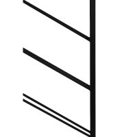 Malbeo wijnrek 8 flessen 36x6x160 cm - zwart