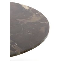 Pazo ronde salontafel Ø76 cm - donkerbruin marmer/donkerbruin