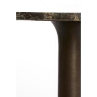 Pazo ronde salontafel Ø76 cm - donkerbruin marmer/donkerbruin