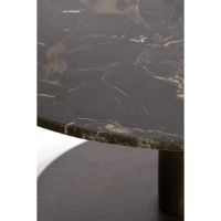 Pazo ronde salontafel Ø76 cm - donkerbruin marmer/donkerbruin