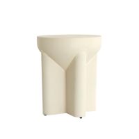 Light & Living Mikado bijzettafel Ø36x42 cm - mat crème