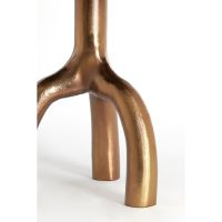 Mello ronde bijzettafel Ø50,5 cm - glans bruin brons/glas taupe