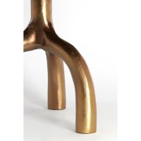 Light & Living Mello salontafel Ø65 cm - glans bruin brons/glas taupe