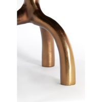 Mello salontafel Ø76 cm - glans bruin brons/glas taupe