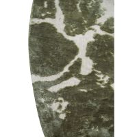 Sjors rond vloerkleed ø200 - olijfgroen/lichtgrijs