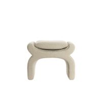 Nafya poef 60x46x46 cm bouclé - taupe