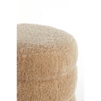 Jobbi poef Ø40x45 cm - beige+mat zwart