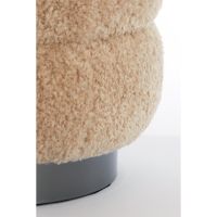 Jobbi poef Ø40x45 cm - beige+mat zwart