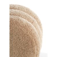 Jobbi poef Ø40x45 cm - beige+mat zwart