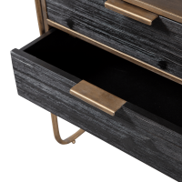 Polite nachtkastje metaal/hout antique brass van het woonmerk BePurehome