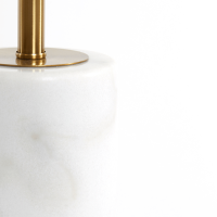 Medina tafellamp Ø25x47 cm glas mat wit/antiek brons van het woonmerk Light&Living