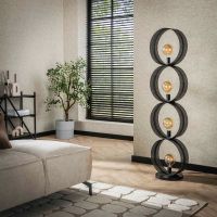 Guus vloerlamp 4L ring geperforeerd - charcoal