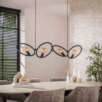 Hunter hanglamp 4-lichts - zwart