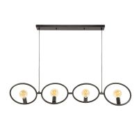 Hunter hanglamp 4-lichts - zwart