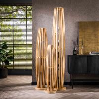 Stevie vloerlamp 2L orbit - massief mango naturel