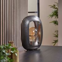 Conor tafellamp L - zwart nikkel