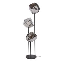 Fraaai Rots vloerlamp getrapt 3-lichts - chroom glas