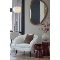 Sonora spiegel 120x5x80 cm hout mat donkerbruin