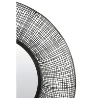 Samat spiegel Ø89x12 cm - zwart