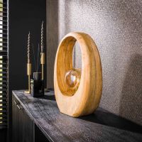 Rosa tafellamp 1L groot - massief mango naturel