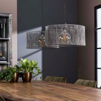 Filip hanglamp 2L stringshade metaal - zwart nikkel