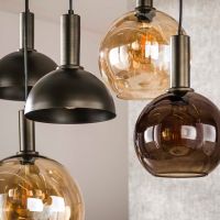 Amira hanglamp 4+3-lichts - sienna bruin