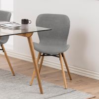 Aino eetkamerstoel | naturel oak onderstel | stof Rio