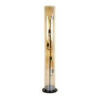 Flores vloerlamp 5L tube amber glas - artic zwart