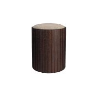 Bay opbergpoef hoog - bruin