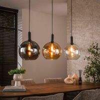 Bruno hanglamp tricolore 3-lichts - artic zwart