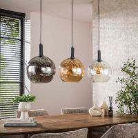 Bruno hanglamp tricolore 3-lichts - artic zwart