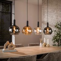 Bruno hanglamp tricolore 4-lichts - artic zwart