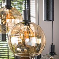 Fraaai Bruno hanglamp 5+4 lichts - zwart