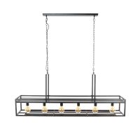 Yasmin wijnglazen hanglamp 6L - charcoal